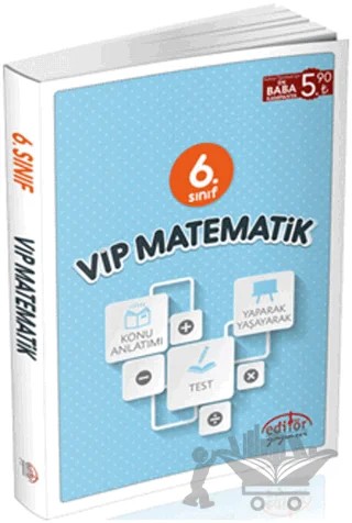 6. Sınıf VIP Matematik Konu Anlatımlı – Ramazan Yıldız – Editör Yayınevi kitap kapağı