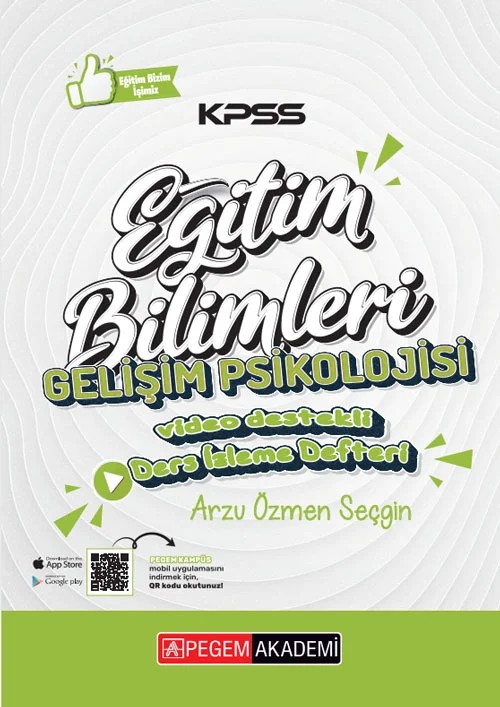KPSS Eğitim Bilimleri Gelişim Psikolojisi Ders İzleme Defteri – Pegem Akademi Yayıncılık kitap kapağı