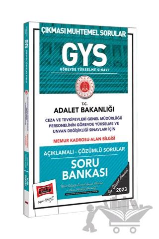 Yargı Yayınları 2023 Adalet Bakanlığı Ceza ve Tevkifevleri Genel Müdürlüğü Personeli Memur Kadrosu Alan Bilgisi İçin Görevde Yükselme ve Değişikliği Sınavlarına Yönelik Açıklamalı Soru Bankası