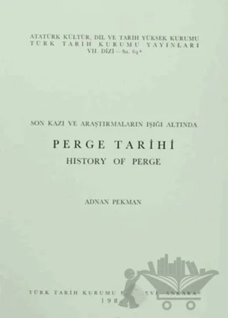 Perge Tarihi – Adnan Pekman – Türk Tarih Kurumu Yayınları kitap kapağı