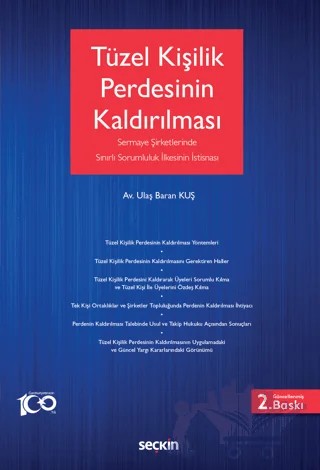 Tüzel Kişilik Perdesinin Kaldırılması – Ulaş Baran Kuş – Seçkin Yayıncılık kitap kapağı