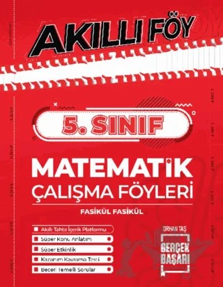 5. Sınıf Matematik Akıllı Föy – Orhan Taş – Gerçek Başarı Yayınları kitap kapağı