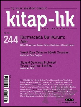 Kitap-lık Dergisi Sayı: 244 Ekim - Aralık 2026 – Kolektif – Yapı Kredi Yayınları kitap kapağı