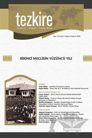 Tezkire Dergisi Sayı: 72 Nisan -Mayıs - Haziran 2020 – Tezkire Dergisi kitap kapağı