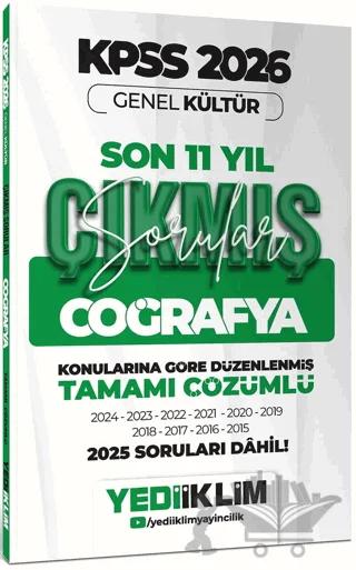 2026 KPSS Genel Kültür Coğrafya Konularına Göre Tamamı Çözümlü Son 11 Yıl Çıkmış Sorular