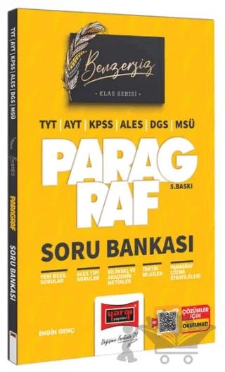 2023 TYT AYT KPSS ALES DGS MSÜ Klass Serisi Benzersiz Paragraf Soru Bankası Yargı Yayınları