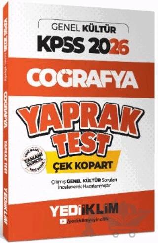 2026 KPSS - AGS Genel Kültür Coğrafya Çek Kopart Yaprak Test