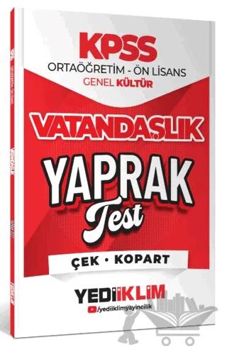 2026 KPSS Ortaöğretim-Önlisans Vatandaşlık Çek Kopart Yaprak Test