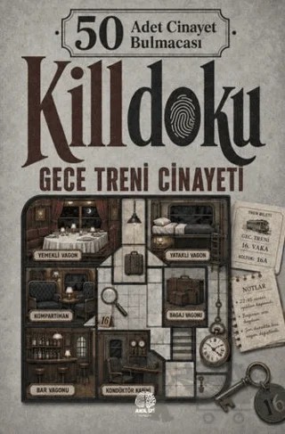 50 Cinayet Bulmacası Killdoku Gece Treni Cinayeti – Kolektif – Akıl İzi Yayınları kitap kapağı
