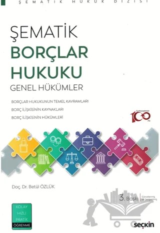 Şematik Borçlar Hukuku Genel Hükümler – Betül Özlük – Seçkin Yayıncılık kitap kapağı