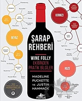 Şarap Rehberi Wine Folly Ekibinden Pratik Bilgiler – Madeline Puckette, Justin Hammack – Pegasus Yayınları kitap kapağı