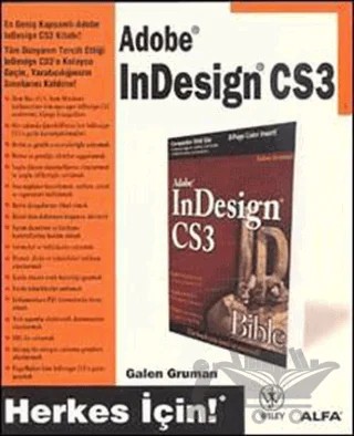 Adobe InDesign CS3 – Galen Gurman – Alfa Yayınları kitap kapağı
