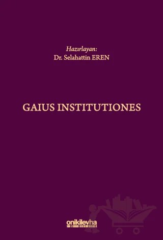Gaius Institutiones – Selahattin Eren – On İki Levha Yayınları kitap kapağı