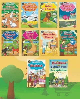 Çocuklar İçin Değerler Eğitimi Seti (10 Kitap Takım) – Cuma Karakoç – Aksa Çocuk kitap kapağı
