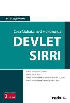 Ceza Muhakemesi Hukukunda Devlet Sırrı – Seydi Kaymaz – Seçkin Yayıncılık kitap kapağı
