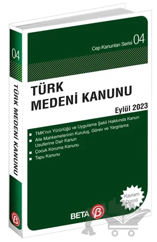 Türk Medeni Kanunu - Eylül 2023 – Kolektif – Beta Yayınevi kitap kapağı