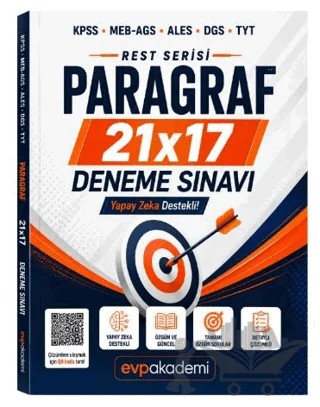 Rest Serisi KPSS AGS Paragraf 21x17 Deneme Sınavı Tamamı PDF Çözümlü – Kolektif – EVP Akademi kitap kapağı