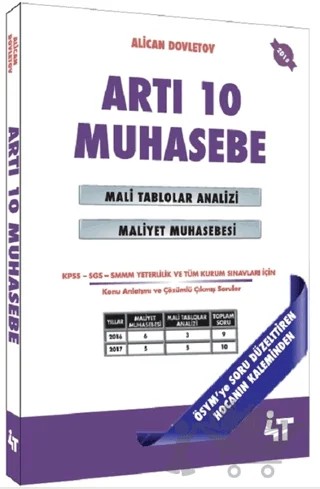 Artı 10 Muhasebe – Alican Dovletov – 4T Yayınları kitap kapağı