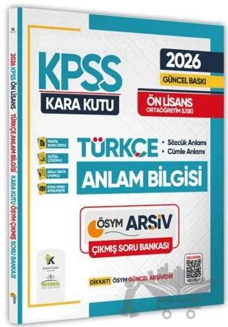 2026 KPSS Önlisans/Ortaöğretim Türkçenin Kara Kutusu ANLAM BİLGİSİ ÖSYM Çıkmış Soru Bankası