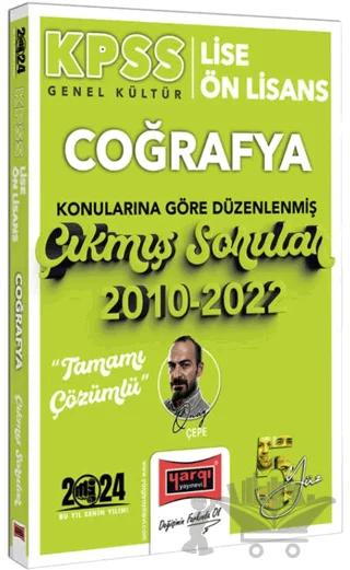 Yargı Yayınları 2024 KPSS Lise Ön Lisans Genel Kültür Coğrafya Konularına Göre Düzenlenmiş 2010-2022 Tamamı Çözümlü Çıkmış Sorular