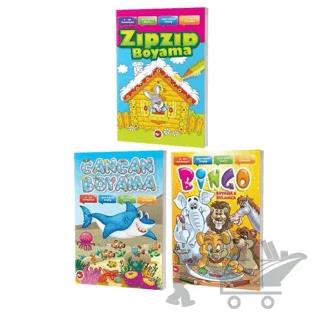 Görsel Okuma Beceresi Geliştiren Boyama Kitapları Seti (3 Kitap Takım)