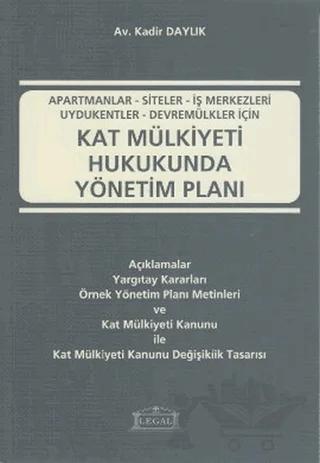 Kat Mülkiyeti Hukukunda Yönetim Planı