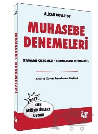 Muhasebe Denemeleri – Alican Dovletov – 4T Yayınları kitap kapağı