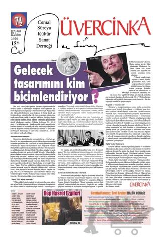 Üvercinka Dergisi Sayı: 71/72 Eylül - Ekim 2020