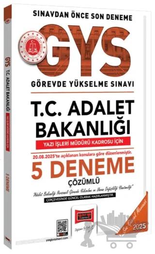 2025 T.C Adalet Bakanlığı Yazı İşleri Müdürü Kadrosu İçin 5 Deneme