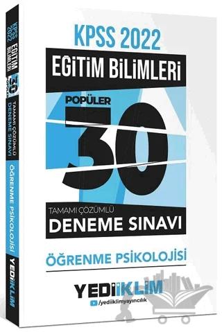 KPSS Eğitim Bilimleri Öğrenme Psikolojisi Tamamı Çözümlü 30 Popüler Deneme