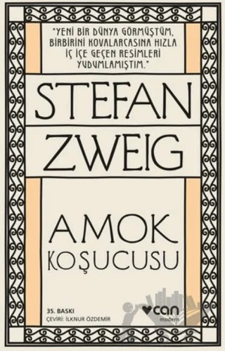 Amok Koşucusu – Stefan Zweıg – Can Yayınları kitap kapağı