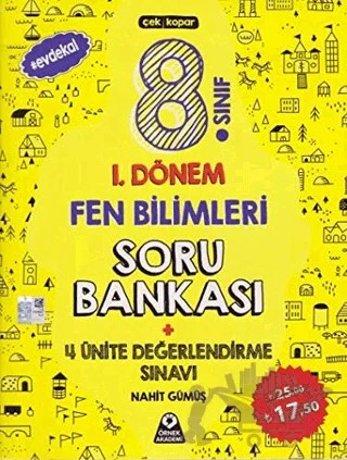 8. Sınıf 1. Dönem Fen Bilimleri Soru Bankası 4 Ünite Değerlendirme Sınavı – Nahit Gümüş – Örnek Akademi kitap kapağı