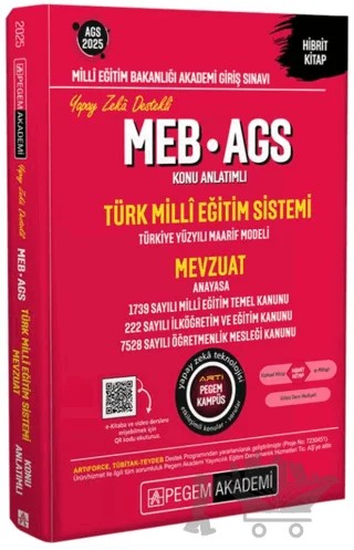 2025 MEB-AGS Konu Anlatımlı Türk Milli Eğitim Sistemi-Mevzuat – Kollektif – Pegem Akademi Yayıncılık kitap kapağı